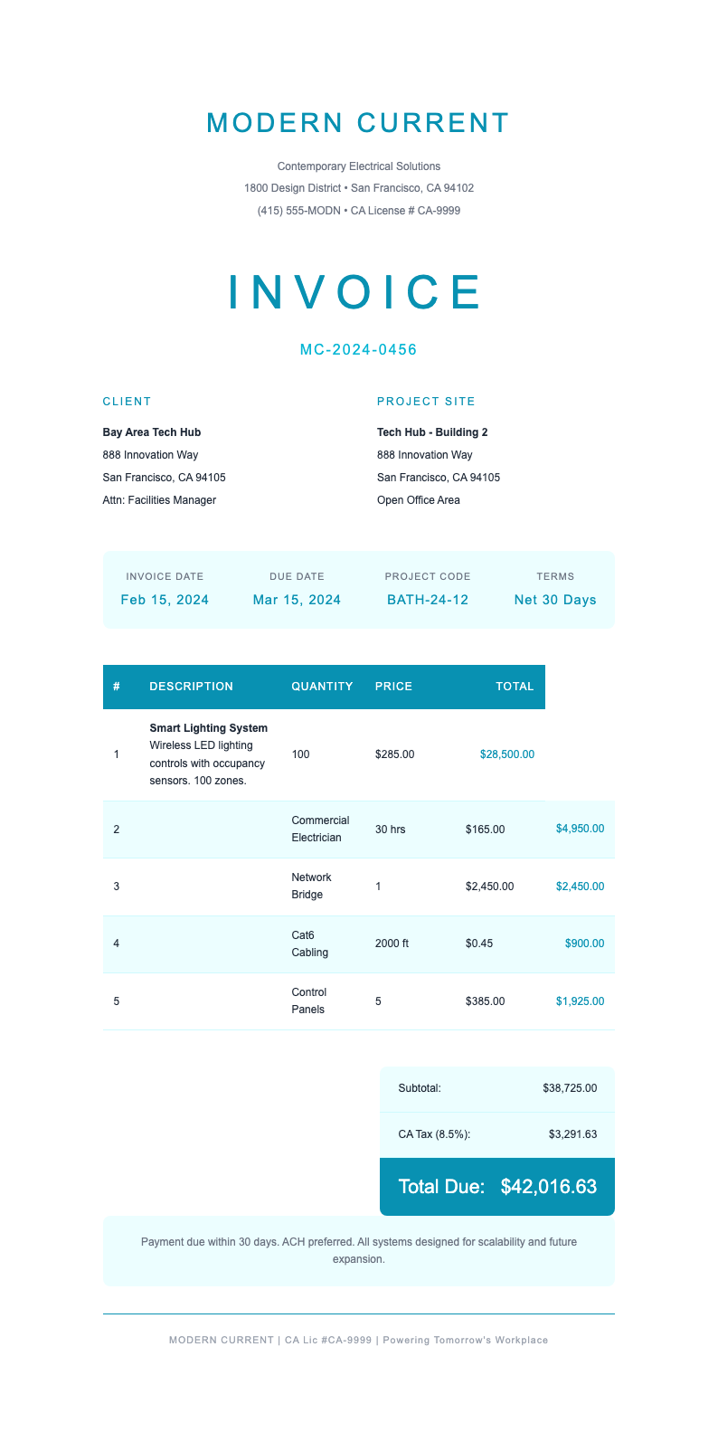 Contemporary Spacious